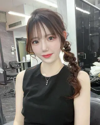 ヘアアレンジ nanaka 🤍韓国ワンホンヘアのヘアスタイル