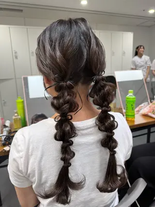 ロング ヘアアレンジ シアーベージュニスト 🥣大石亜里紗のヘアスタイル