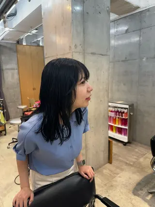 セミロング カラー カットモデル募集 suzUkaのヘアスタイル