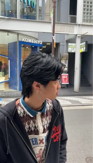 メンズ ブリーチなしカラー 美髪矯正・清水天空のヘアスタイル