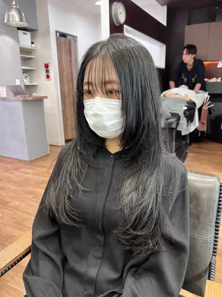 ロング 髪質改善レイヤー/ 雨のヘアスタイル