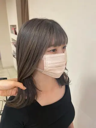 セミロング カラー ヘアアレンジ 【Sweep】おじま のぞみのヘアスタイル
