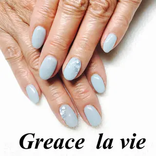 ミディアム カラー パーマ ヘアアレンジ キッズ ネイル マツエク・マツパ Greace  la vieのネイルデザイン