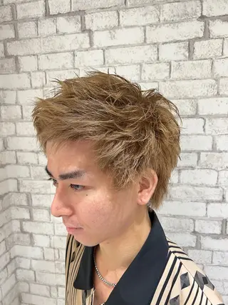 ショート カラー メンズ NYNY姫路本店 メンズパーマ藤川時也のヘアスタイル