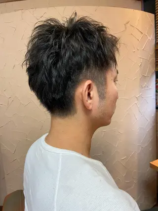 ショート パーマ メンズ スローエイジング/ ダメージレス鈴木慎一のヘアスタイル