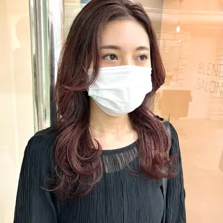 ロング カラー 天王寺韓国ヘア 小山歓実のヘアスタイル