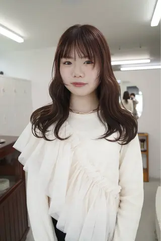 カラー hana. /ロングカットモデルのヘアスタイル