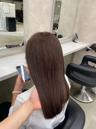 セミロング カラー ヘアアレンジ Over hair_ misakiのヘアスタイル