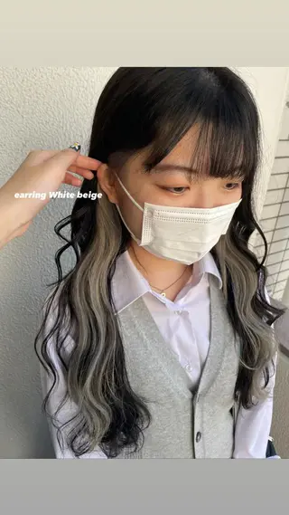 ロング カラー パーマ ヘアアレンジ メンズ キッズ ネイル マツエク・マツパ 透明感カラー・レイヤ ー🎀amika🎀のヘアスタイル