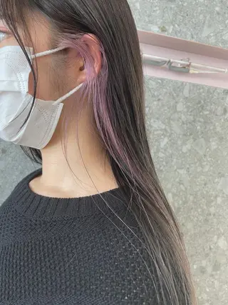 ロング カラー 山下 千明のヘアスタイル