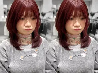 ミディアム erina🍑新宿/ 艶カラー/レイヤーのヘアスタイル