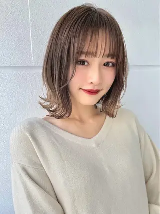 ミディアム SYUN/ 縮毛矯正/髪質改善のヘアスタイル