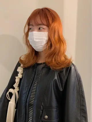 カラー 落合希 Olivebeigeのヘアスタイル