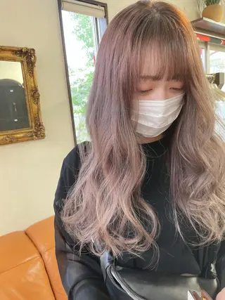 ロング カラー コレットヘアー 田中アヤノのヘアスタイル