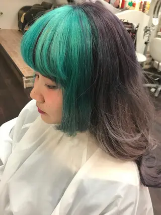ロング カラー 岩谷/ブリーチ 🪽透明感カラーのヘアスタイル