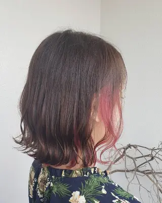 カラー ミディアム 神谷 涼のヘアスタイル