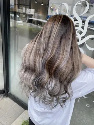 ロング カラー ヘアアレンジ Belle hair Design青野大貴のヘアスタイル