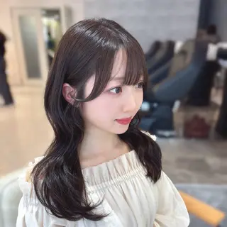 セミロング 韓国風×髪質改善 ゆりのヘアスタイル