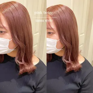 セミロング カラー シールエクステ横浜 🐏☁️miminaのヘアスタイル