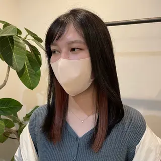 ミディアム カラー こいけ みきののヘアスタイル