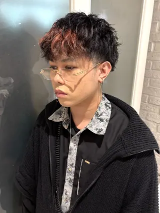 カラー パーマ メンズ 💈メンズパーマ カラー💈momoのヘアスタイル