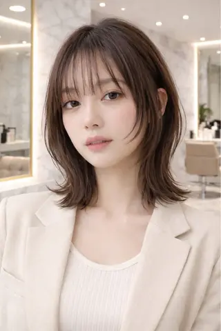ミディアム Maya /カラーモデルのヘアスタイル
