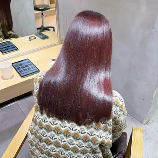 セミロング カラー ♡🌚垢抜け艶カラー Shiori🌝♡のヘアスタイル