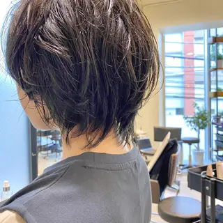 ショート カラー パーマ ヘアアレンジ 【ダメージレス施術】 【透明感】北村 拓也のヘアスタイル