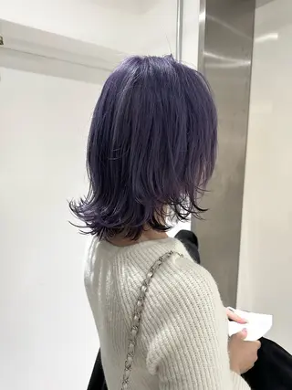 ミディアム カラー ケアブリーチ特化✨/ 艶カラー/エクステのヘアスタイル