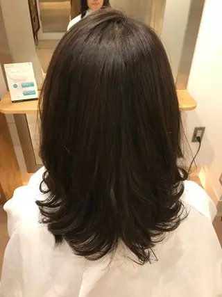 セミロング カラー パーマ 増子 祐馬のヘアスタイル