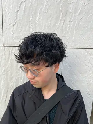 パーマ メンズ 【毎朝セット3分】 メンズパーマ　真人のヘアスタイル