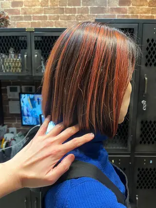 ミディアム カラー 久木原 ゆりのヘアスタイル