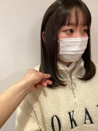ミディアム ブリーチなし/暖色/ 透明感/なおやのヘアスタイル