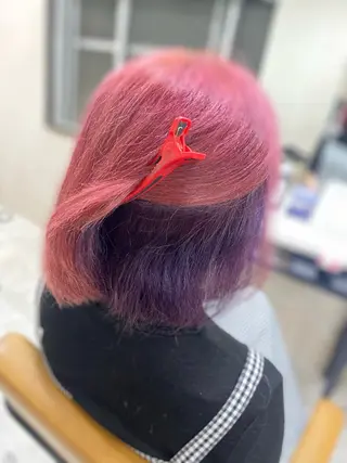 ショート カラー 中目黒ブリーチカラー ボブ橋本青輝のヘアスタイル