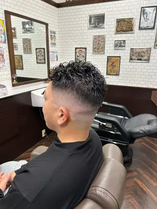 ショート パーマ メンズ モデル募集中‼️ 安座間💈のヘアスタイル