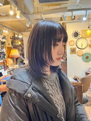セミロング カラー トレンドパーマ☝️ 🌱ショート/緒方椋のヘアスタイル