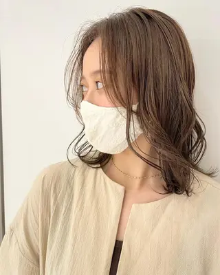 ミディアム 韓国風パーマ/ヘア セット/店長みづきのヘアスタイル