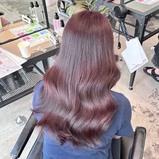 セミロング カラー ヘアアレンジ 🎀モテ暖色× エクステ🎀あかりのヘアスタイル