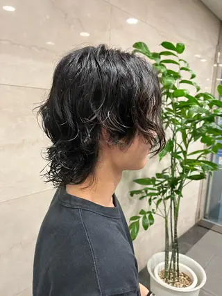 メンズ えんぐちとも／透明感 カラー／博多ボブのヘアスタイル