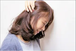 ミディアム カラー 大島 智志のヘアスタイル