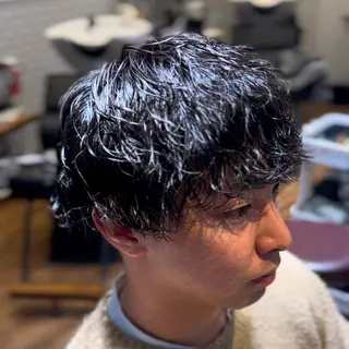 ショート パーマ メンズ メンズサロンGRIT 店長　深山一平のヘアスタイル