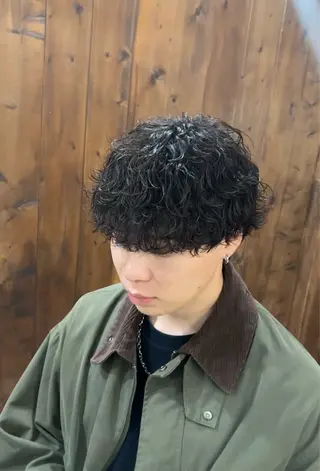 カラー パーマ メンズ メンズカット🐺 パーマ特化🔥舜のヘアスタイル