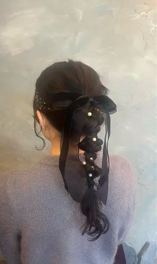 ロング ヘアアレンジ hair make echo所属・echo 米田 まりゑのヘアスタイル