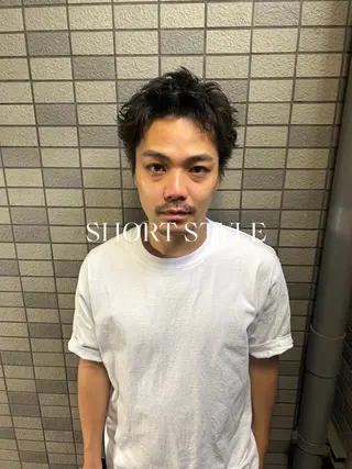 ショート パーマ メンズ 💈メンズ短髪特化 ✂︎伊藤大輝💈のヘアスタイル