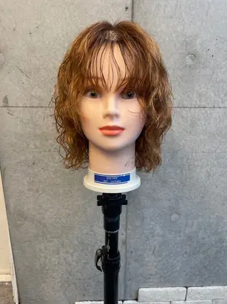 ミディアム パーマ 西大島美容師 渡部仁太のヘアスタイル