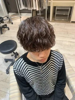 パーマ メンズ 梅田マンツーマン メンズ特化美容師のヘアスタイル