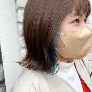 ミディアム popi 片岡のヘアスタイル