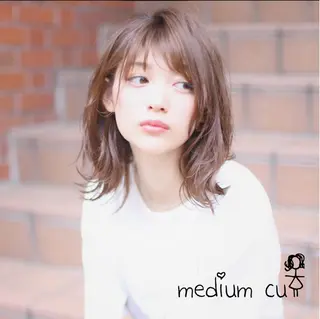 ミディアム 渋谷レイヤーカット❌ 縮毛矯正専門/武田涼のヘアスタイル