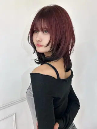 ミディアム きむらさくら/透明感 /レイヤーカットのヘアスタイル