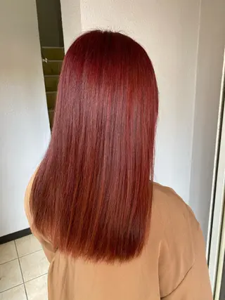 ロング カラー ヘアアレンジ 【艶髪×韓国風】 毛流れ職人 RYOのヘアスタイル